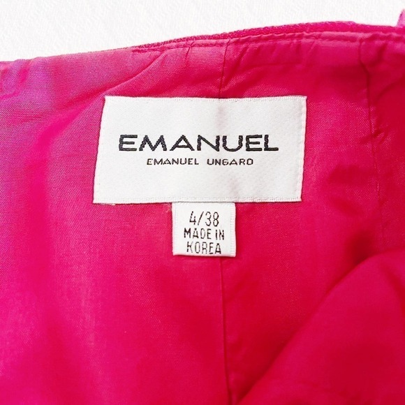 Emanuel Ungaro Fully Lined Pencil Skirt Red SZ4 - Picture 3 of 6